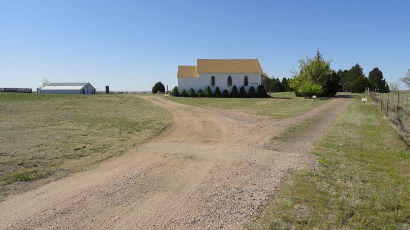 Road entering the yard