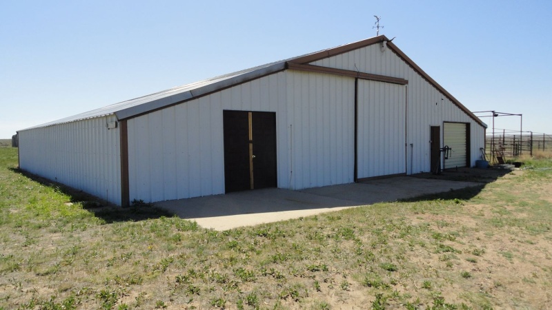 Shop building with concrete floor