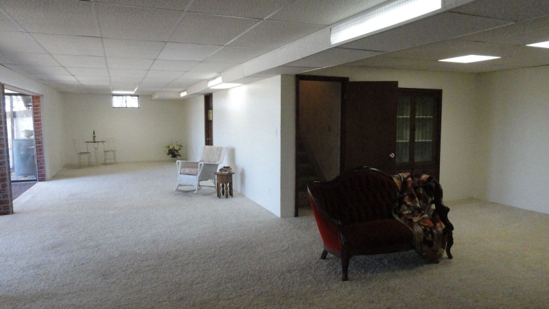 Basement/built in Antique hutch w beveled glass doors