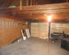 Garage interior with storage above